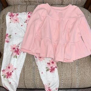 Carter's Pink and White Floral Set